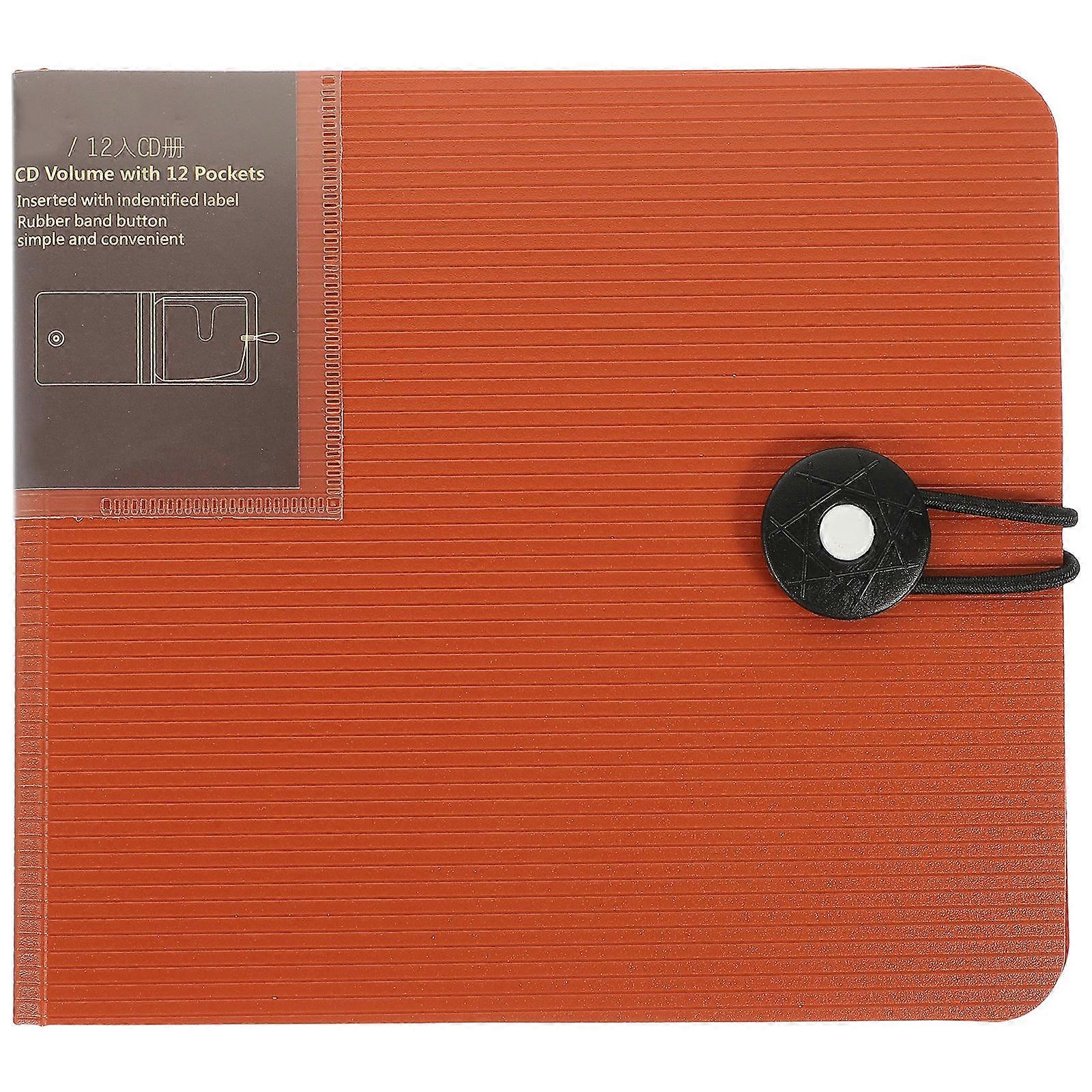 Cd Storage Case for Carrying 12 Capacity Cds Red Plastic Holder