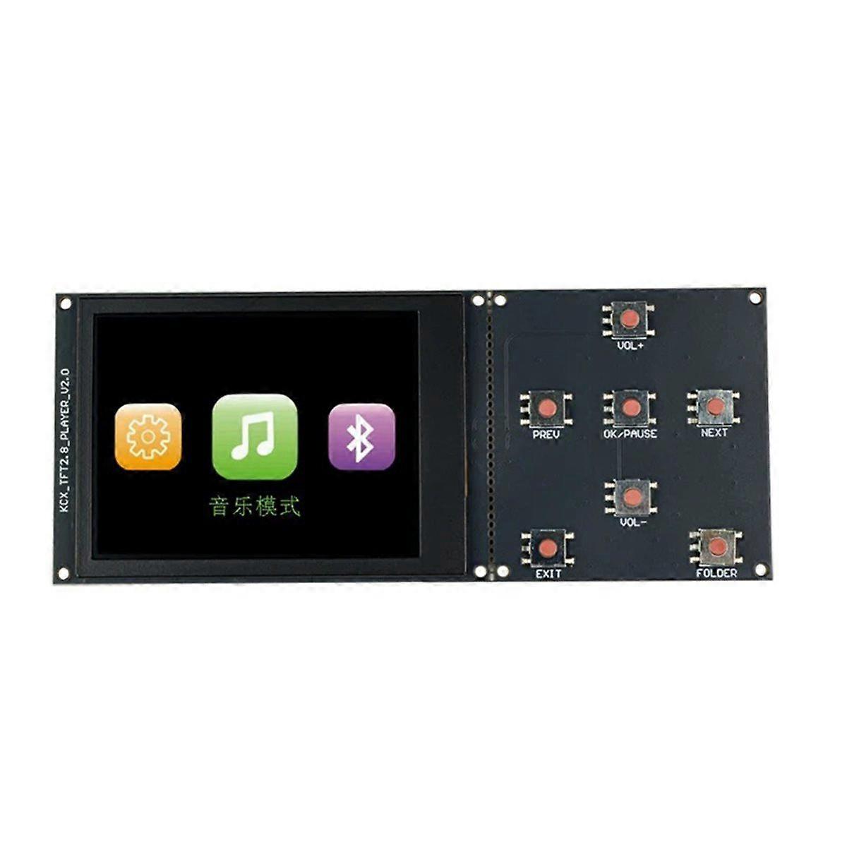 2.8-Inch TFT Color Screen Bluetooth MP3 Lossless Digital Audio Player Decoder Board Module with I2S Output