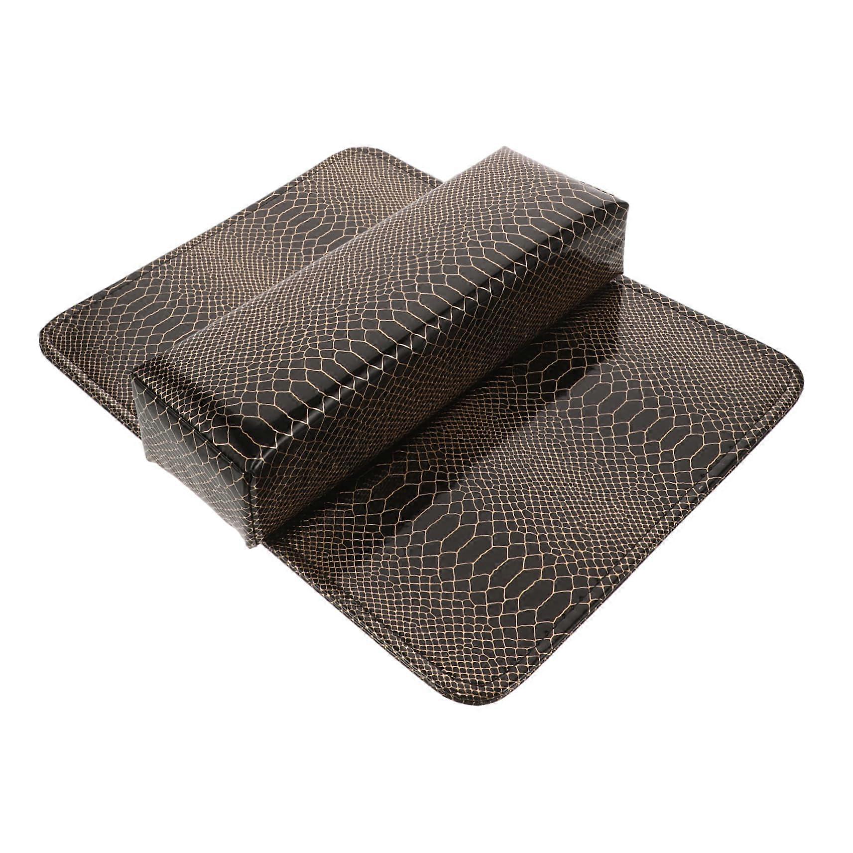 Nail Art Hand Rest Pillow with Patterned Leather, UShaped Ergonomic Manicure Arm Support