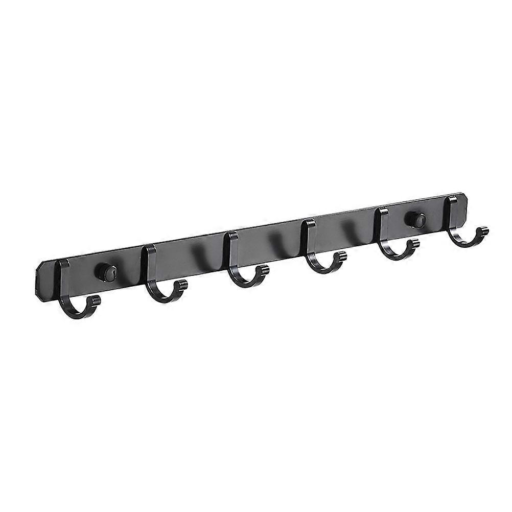 Black Wall Hook Rack for Bathroom Use 1Pcs Aluminum Hook Hanger