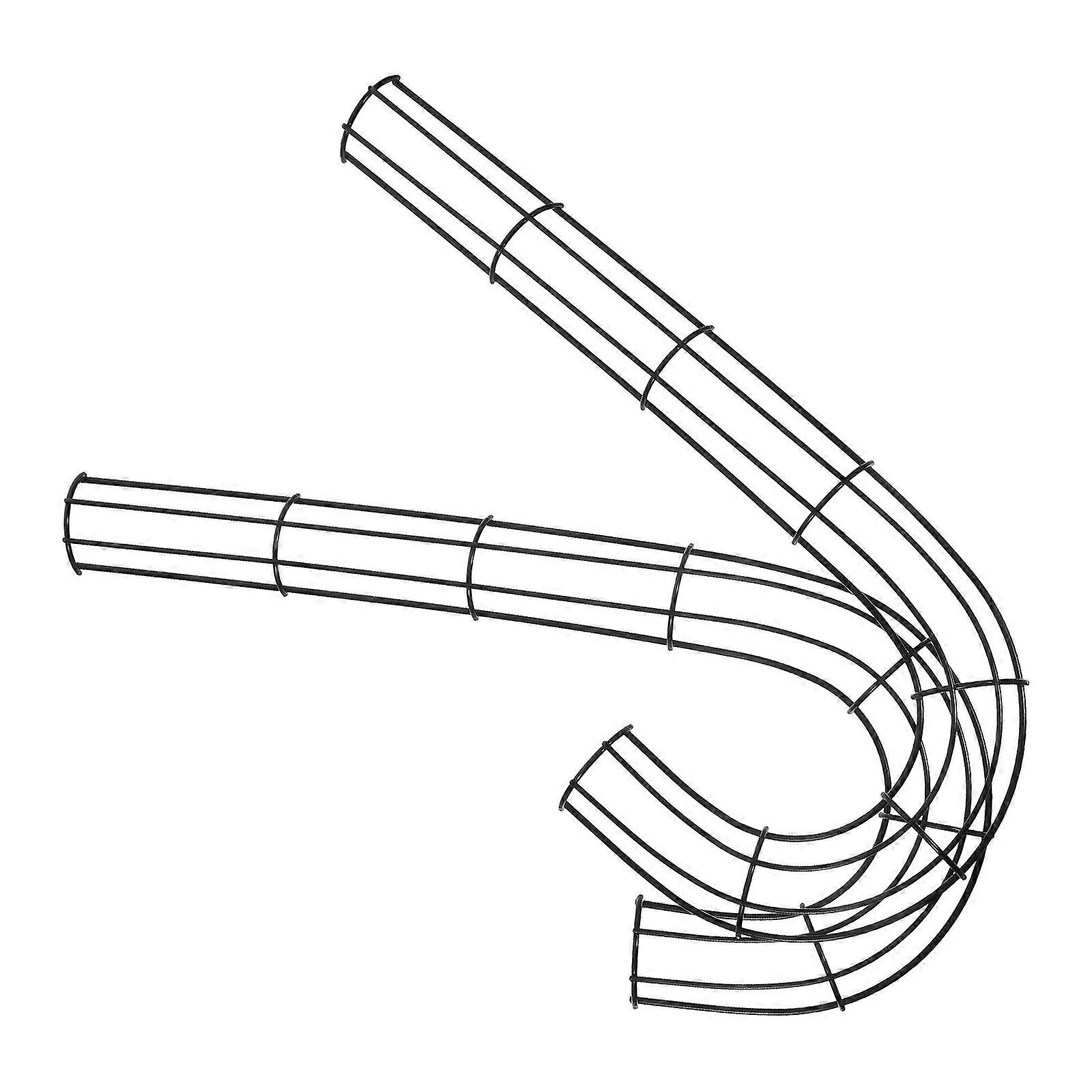 Wire Wreath Frame Candy Cane Wreath for Decor 6Pcs Black Iron Material