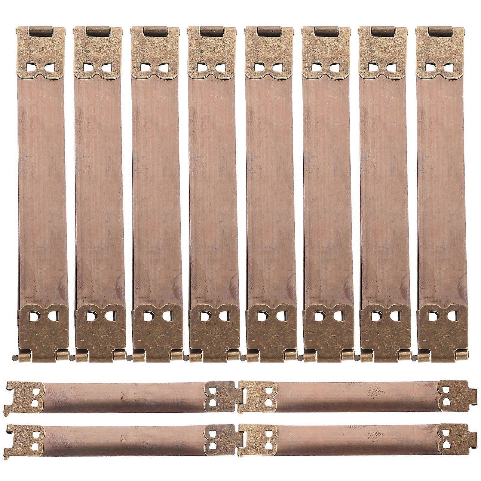 Clasp Coin Purse Internal Handbag Hinge Diy Accessory Rectangular 10cm Bronze 10Pcs