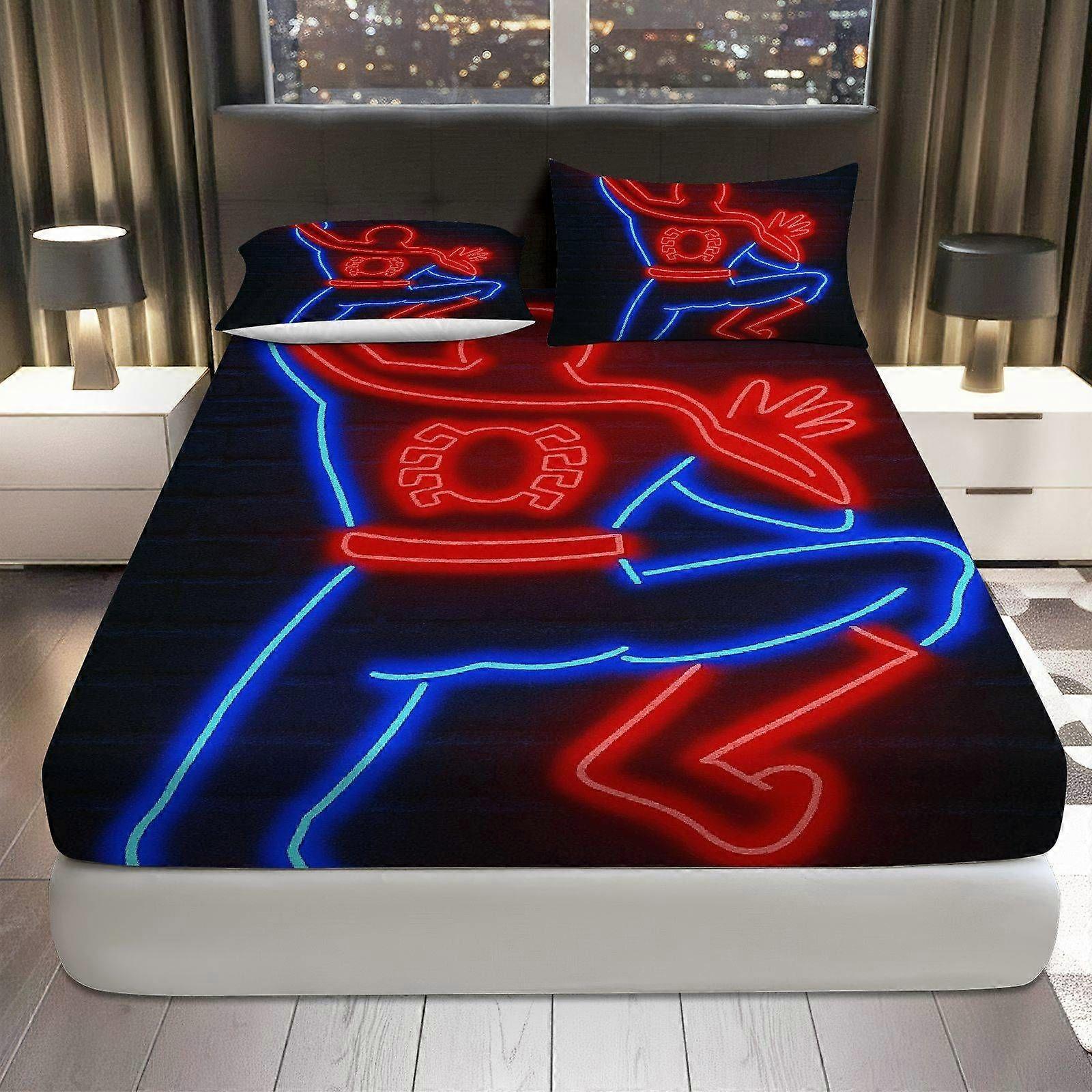 3pcs Art Superhero Fitted Sheet Three Piece Set