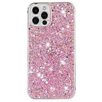 Per iPhone 16 Pro Custodia TPU Protezione da Caduta Epossidica Paillettes Glitterate Phone Cover