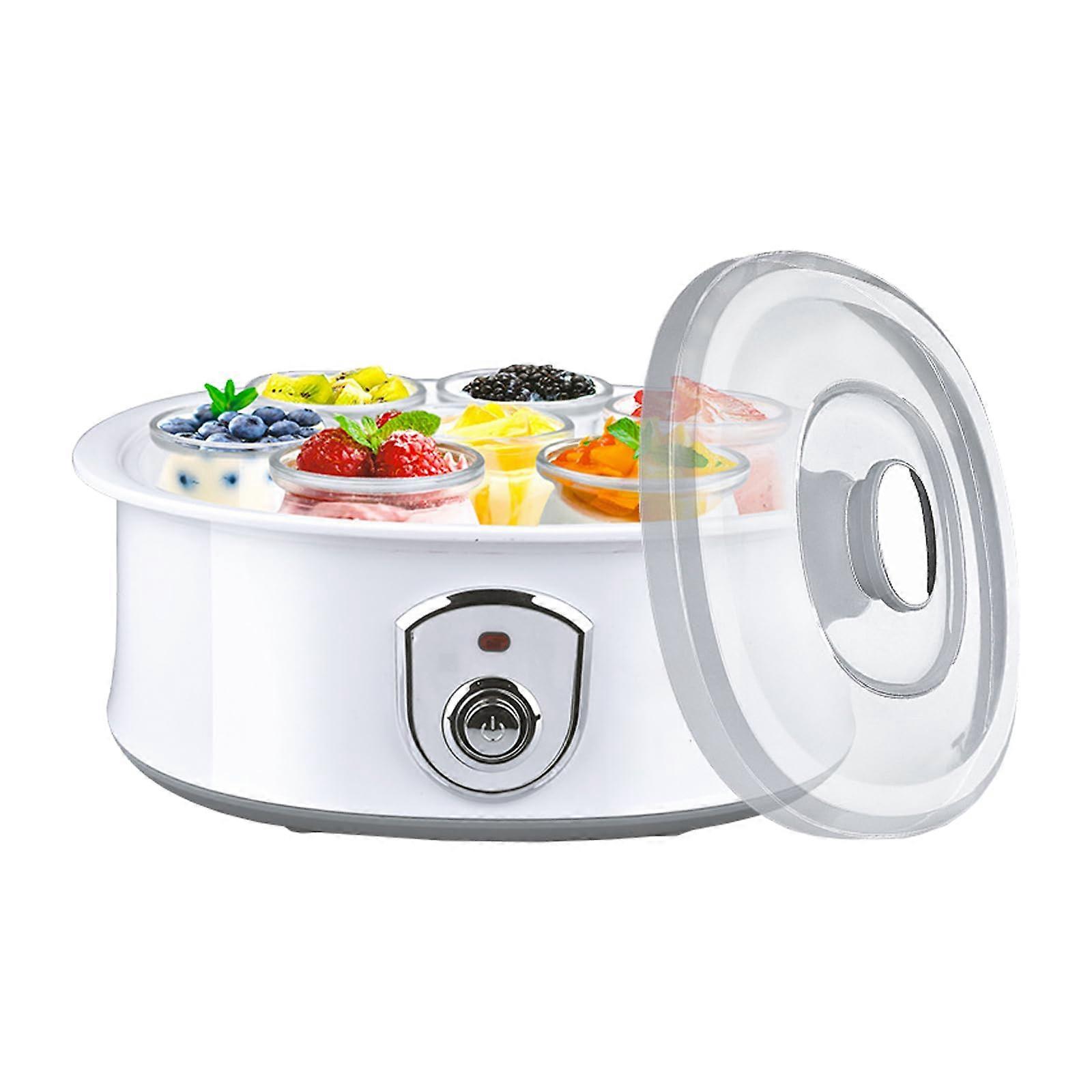 Electric Yogurt Maker 1.5L with Glass Jars, Adjustable Temperature, LED Display and Timer for Home