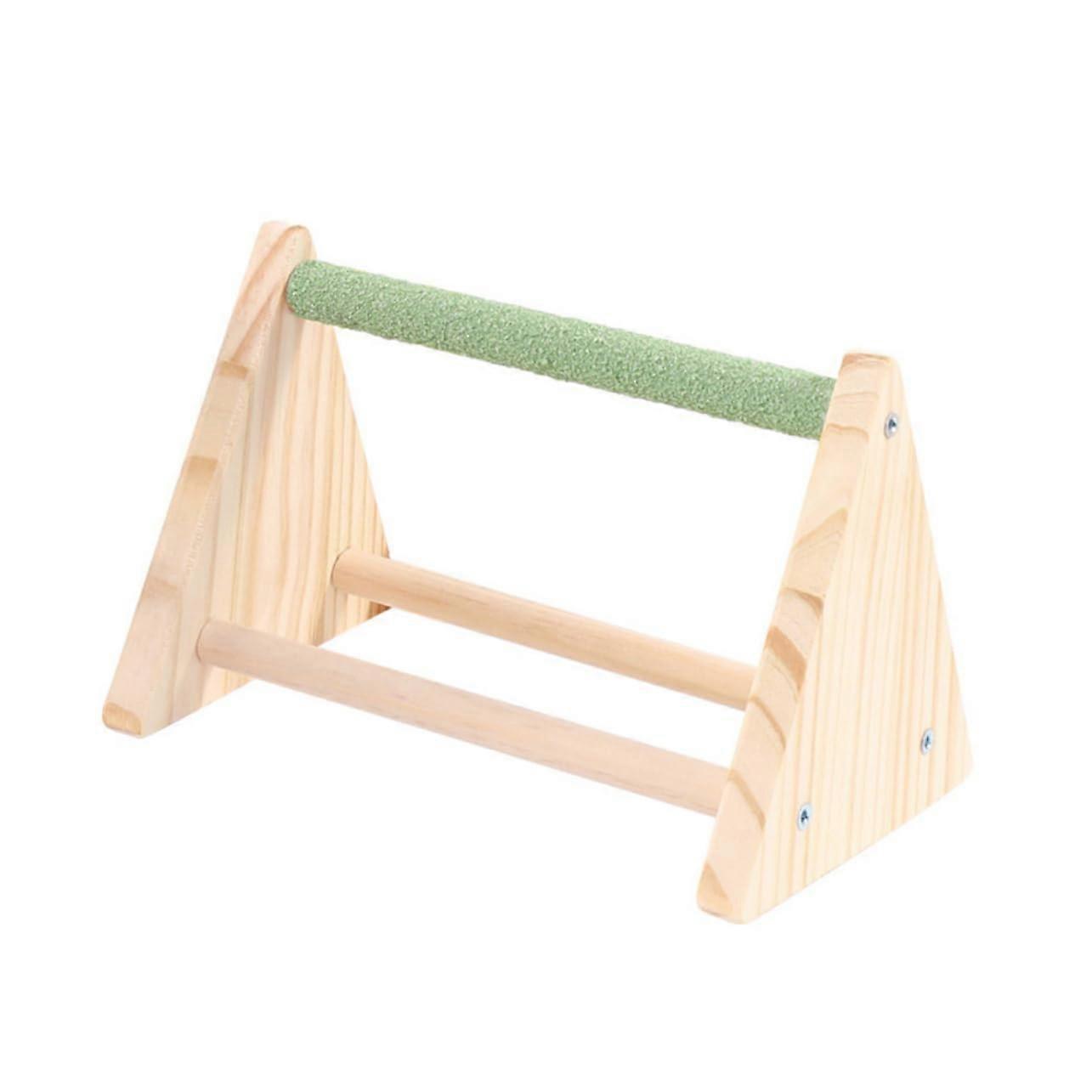 Bird Cage Perch for Parrots and Parakeets with Claw Grinding Surface and Leg Exercise Support