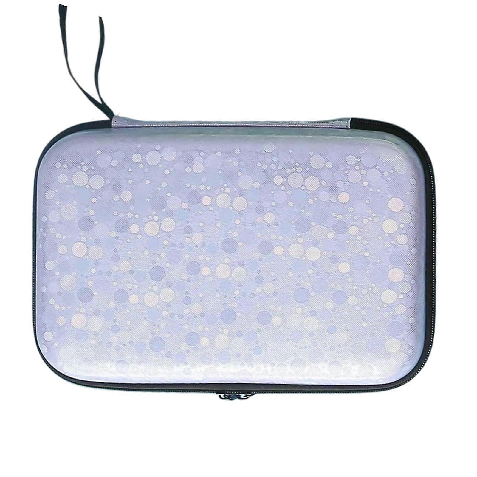 Hard Shell Table Tennis Bat Case with Ball Storage Ping Pong Paddle Bag Grey