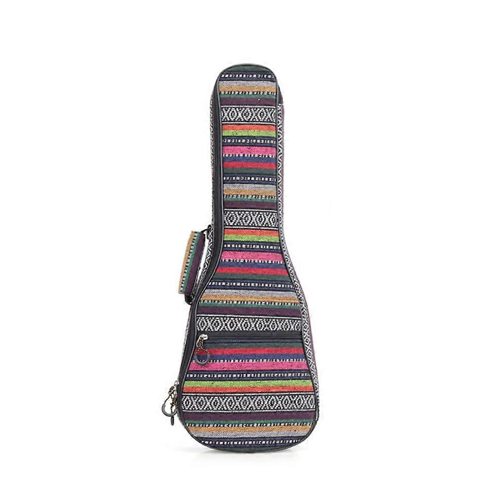26 Inch Ukulele Gig Bag with Floral Pattern, Thick Padded Protection, Adjustable Shoulder Strap