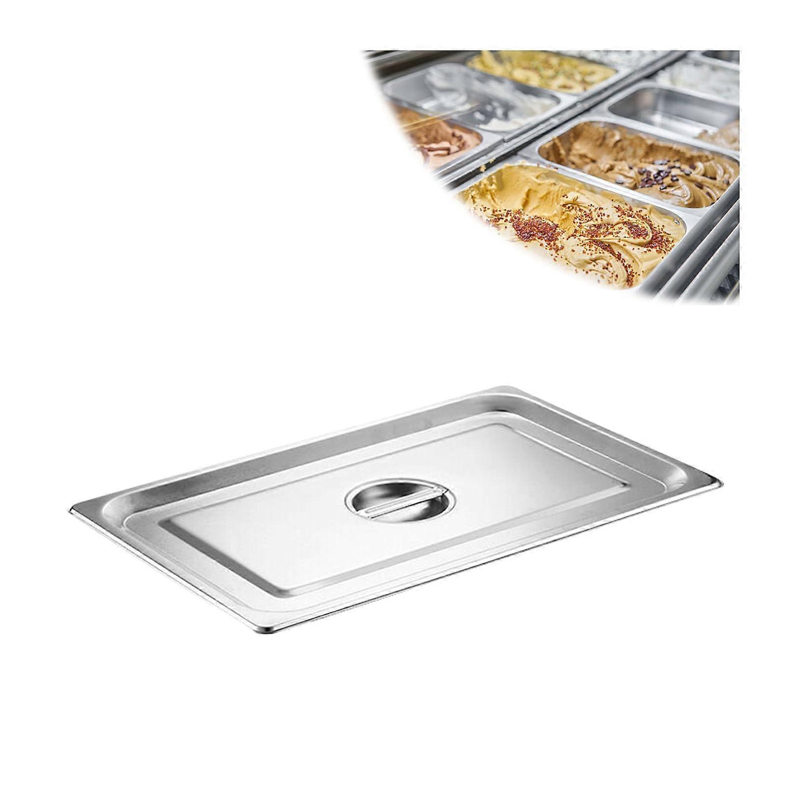Stainless Steel Hotel Pan 1/1 Size with Lid, Stackable Buffet Steam Table Tray for Catering