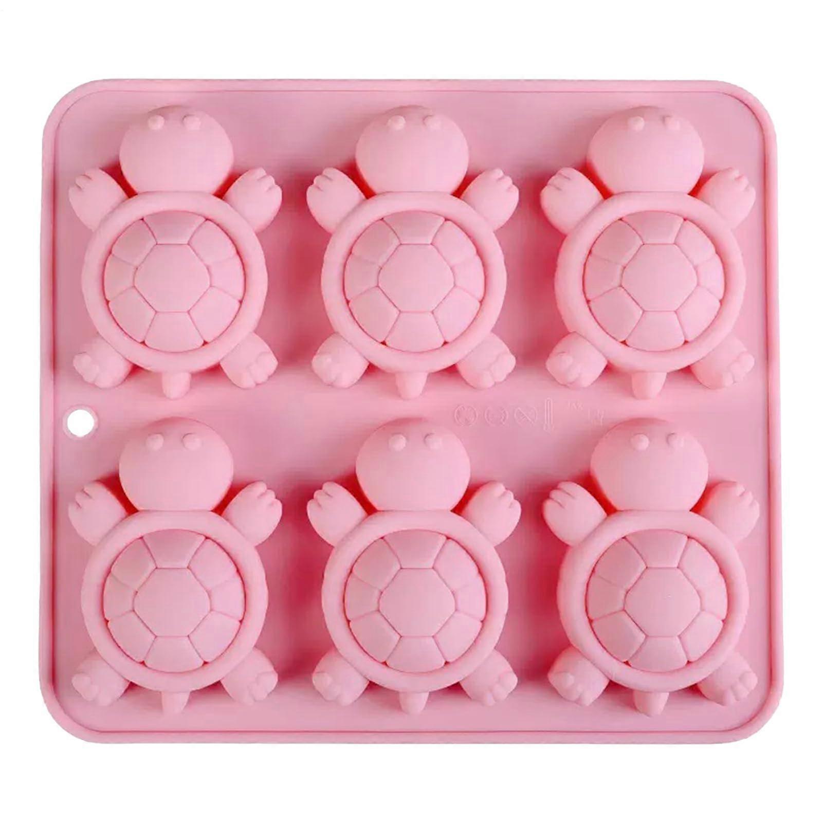 Silicone Ice Cube Tray Turtle Shape Mold Easy Release for Candy Pudding Home Bartending