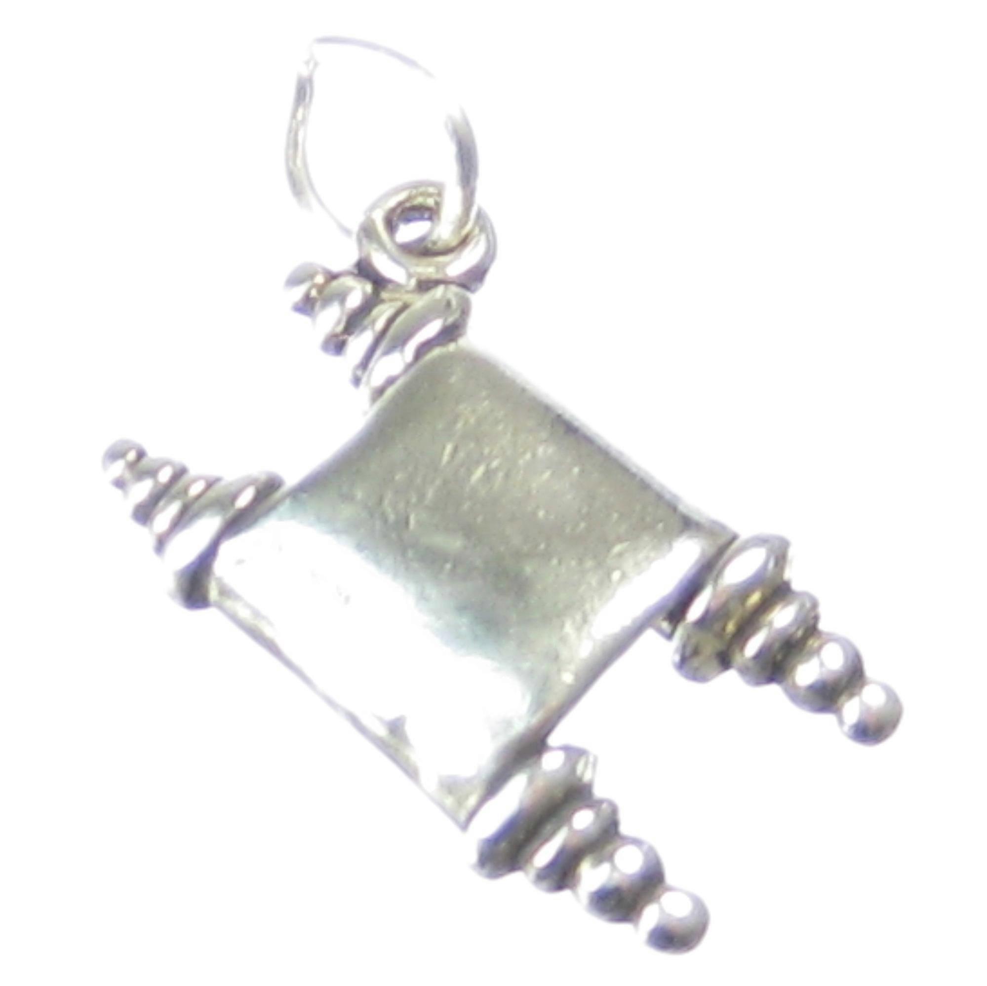 Scroll sterling silver charm .925 x1 Scrolls Certificates Awards charms
