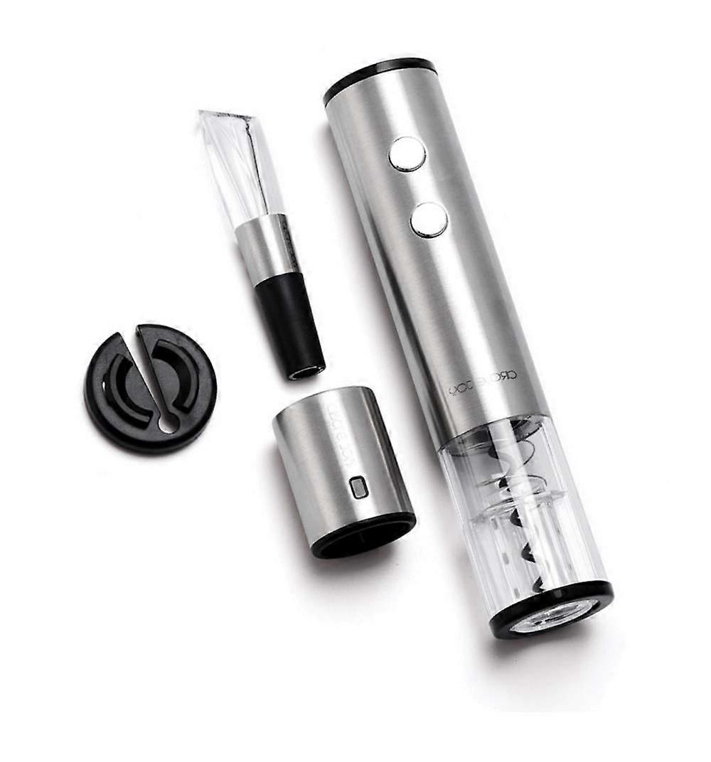 Electric Wine Opener Gift Set with Automatic Corkscrew and Foil Cutter, Battery Powered