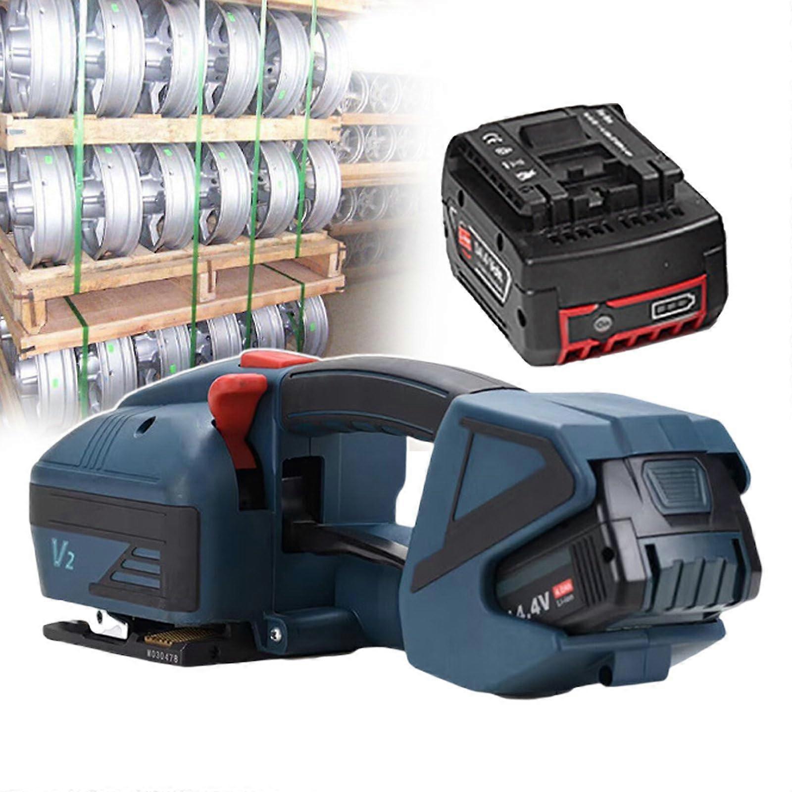 Battery Powered PET PP Strapping Tool with LCD and Automatic Welding for Industrial Packaging