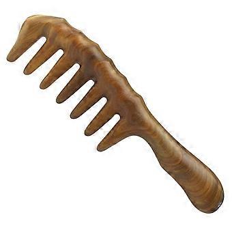 Sandalwood Wooden Comb Anti Static Wide Tooth for Detangling and Scalp Massage, Travel Size