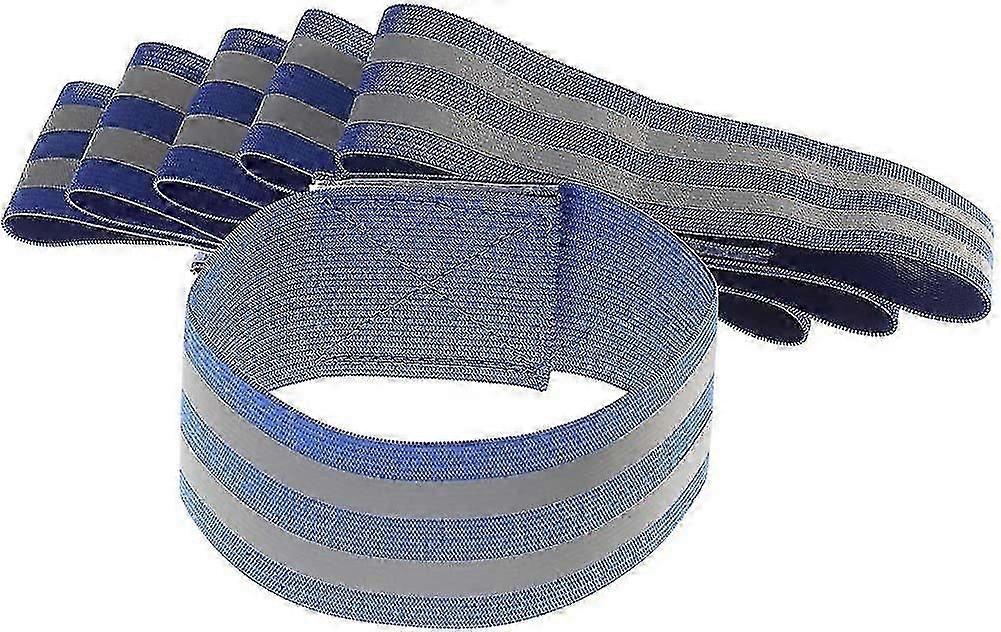 [6-Pack] Elastic Reflective Armbands, 35x5cm Double-Sided Safety Tape
