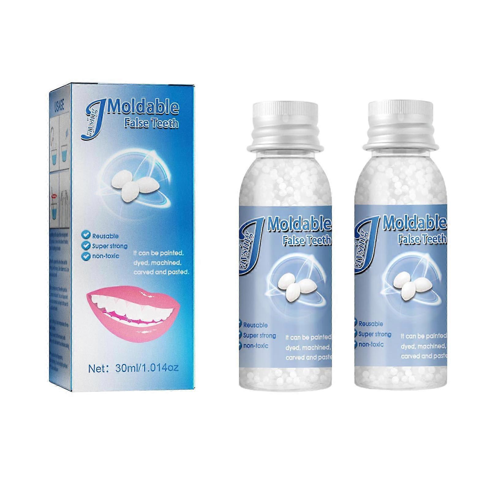 2 Pack Tooth  Kit with DIY  Beads, Temporary Tooth Filling for Emergency Quick Fix