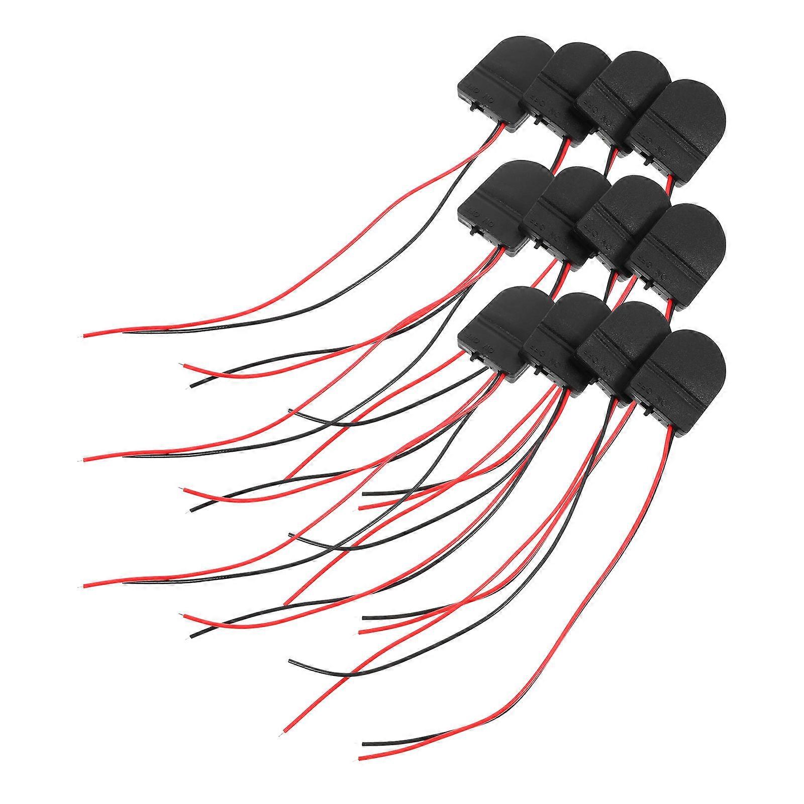 Single Button Battery Case with Wire for 12Pcs Electric Battery Holders