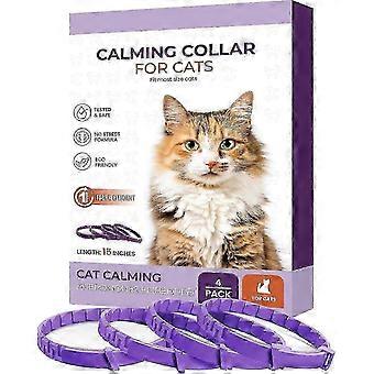 2026 4 For Cats Package Condiser Neck, Cat Condiser Collar , Anxiety Relief for Cats , Caller Cat Collar (Purple)