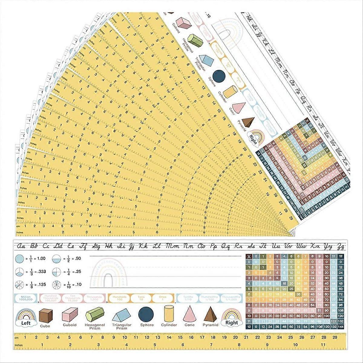 30 Pcs Student Desk Name Tags for Classroom- Waterproof Boho