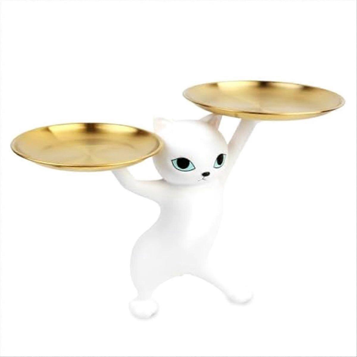 Cat Tray for Decor,Cat Decor Resin Tray for Candy A