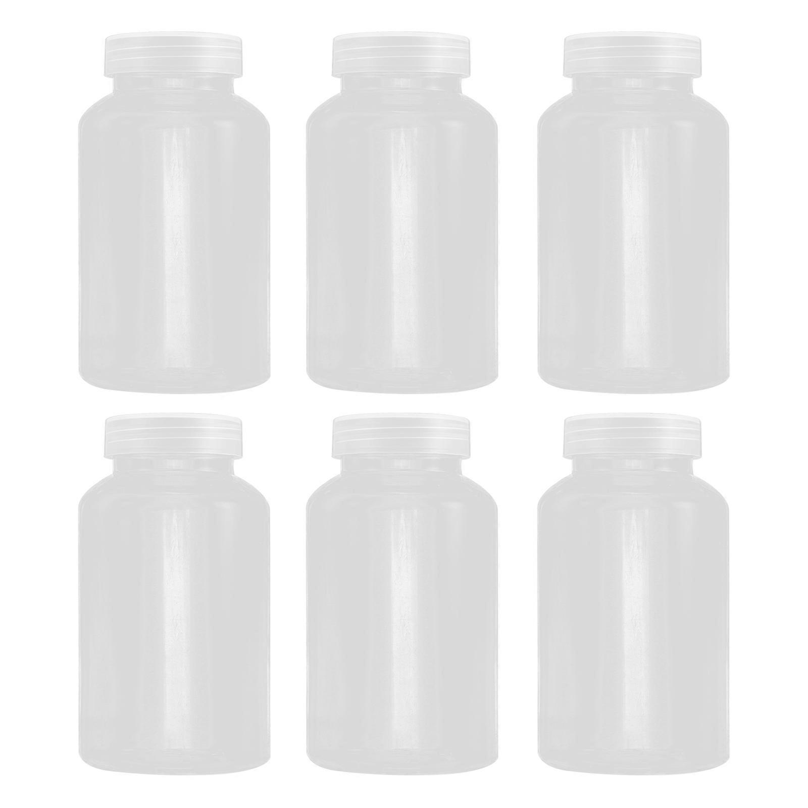 Plastic Bottles with Lids Sub-Packing Bottles for Storage 6Pcs 500Ml Transparent