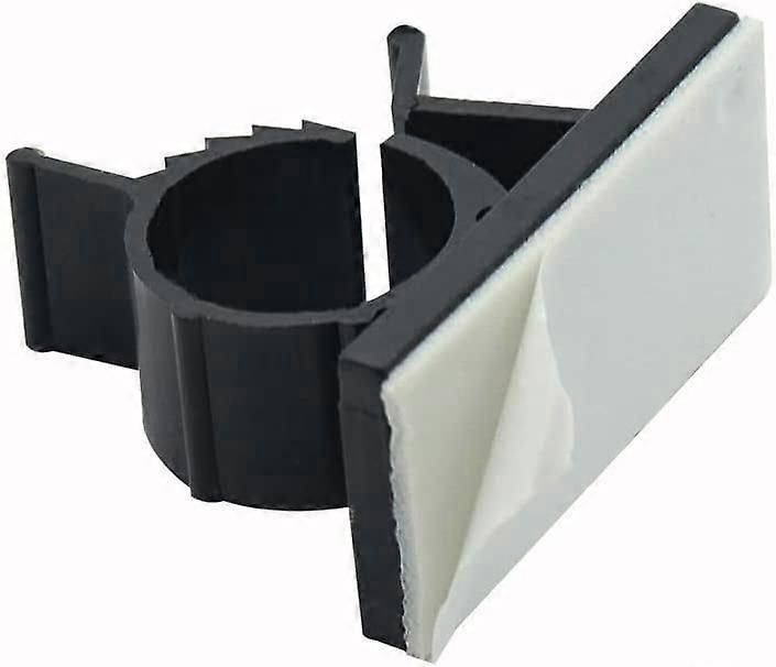 100 adjustable black adhesive-backed cable clips, cable management system