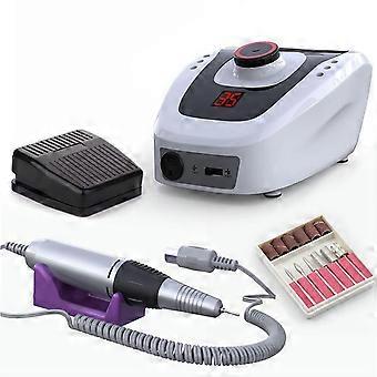 Electric Nail Drill 35000RPM Professional Manicure and Pedicure Kit with Foot Pedal Control