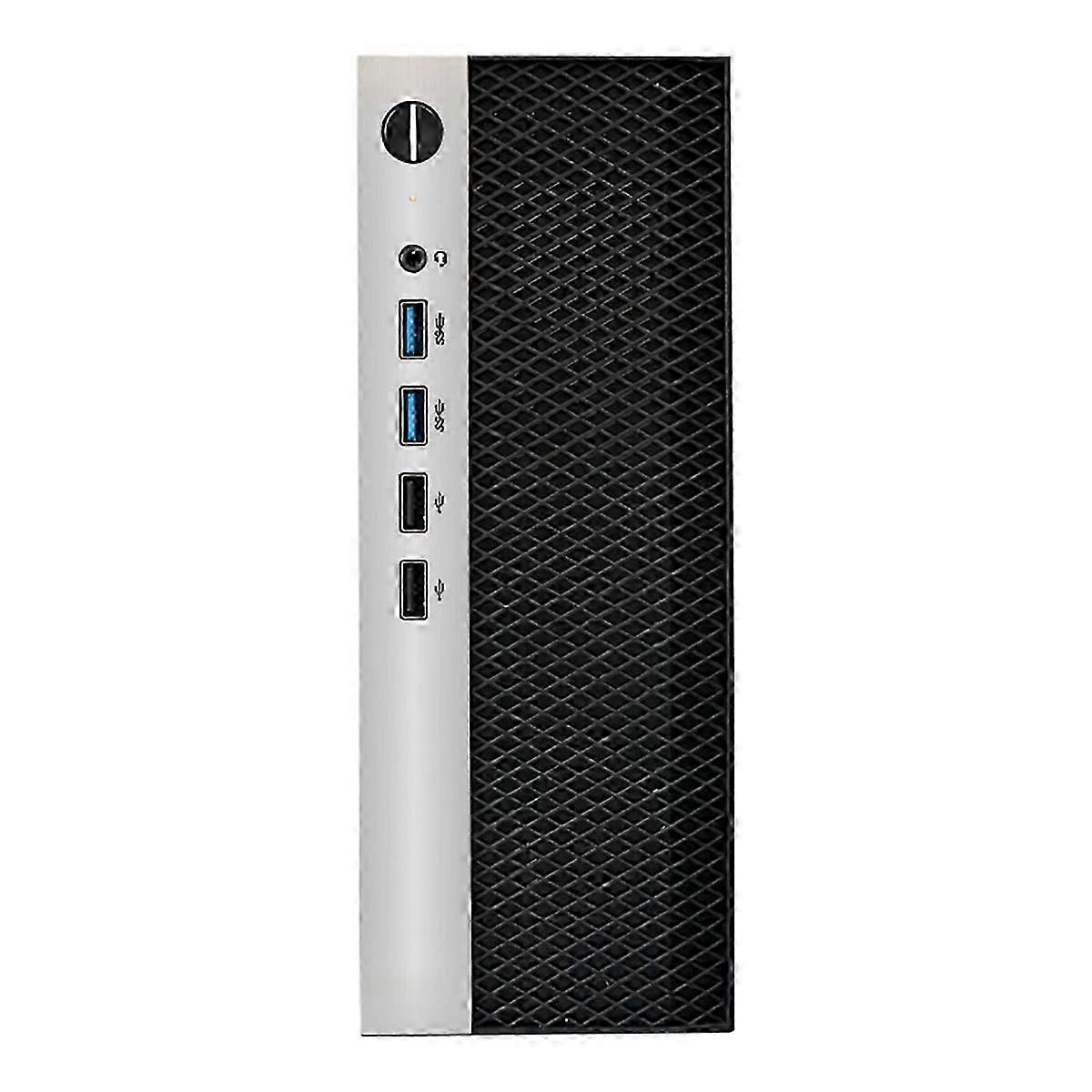 Mini ITX Computer Case HTPC Chassis com 4XUSB Suporte 1U PSU Compatível com Placa-mãe MINI-ITX