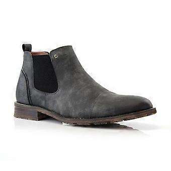 Sterling MFA606325 Heren casual Chelsea slip-on enkellaarsjes, in antraciet, herenmaat 9