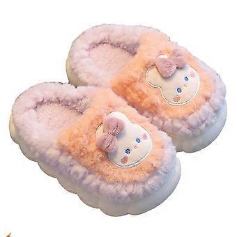 Pantufas infantis tamanho 4, pantufas de desenho animado para meninas e meninos, pantufas confortáveis ​​de espuma viscoelástica para uso em casa, pantufas quentinhas, pantufas para meninas tamanho 2 (26).