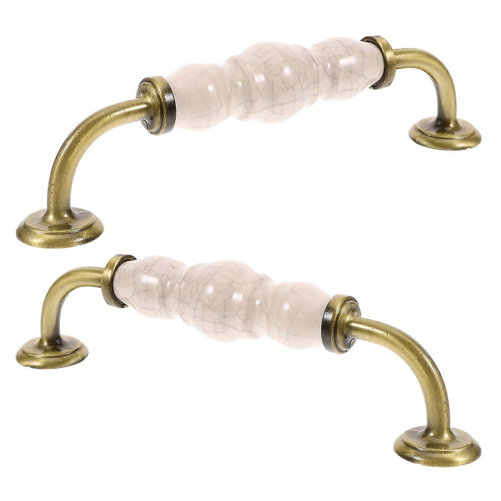 Ceramic Drawer Pulls Cracks Ceramic Cabinet Pulls for Home Use 2Pcs