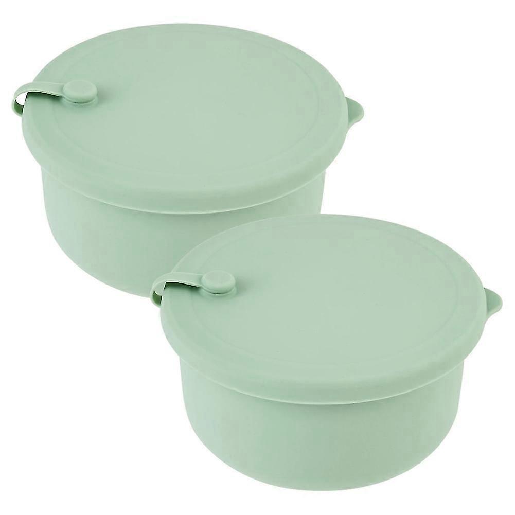 2 Pack Silicone Pizza Dough Proofing Box, Versatile Soft Fermentation Container for Baking
