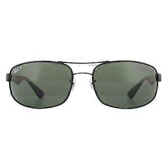 Okulary przeciwsłoneczne Rayban 3445 czarno-zielone spolaryzowane 002/58 64 mm