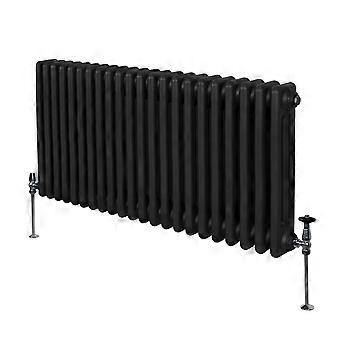 Traditional 3 Column Radiator 600mm x 1012mm Modern Central Heating Heater Matt Black Carbon Steel