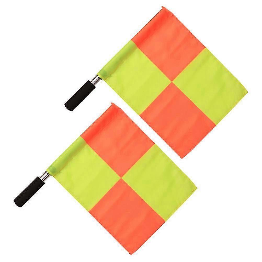 Soccer Referee Flags Large Checkered Polyester Flags for Training 4Pcs