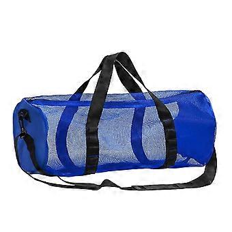 Borsa da viaggio subacquea in rete, borsa da spiaggia grande pieghevole con cerniere, borsa per attrezzatura subacquea e snorkeling, colore blu