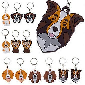 Dog Keychains Animal Key Rings for Decor 12Pcs Cartoon Keychains Pack