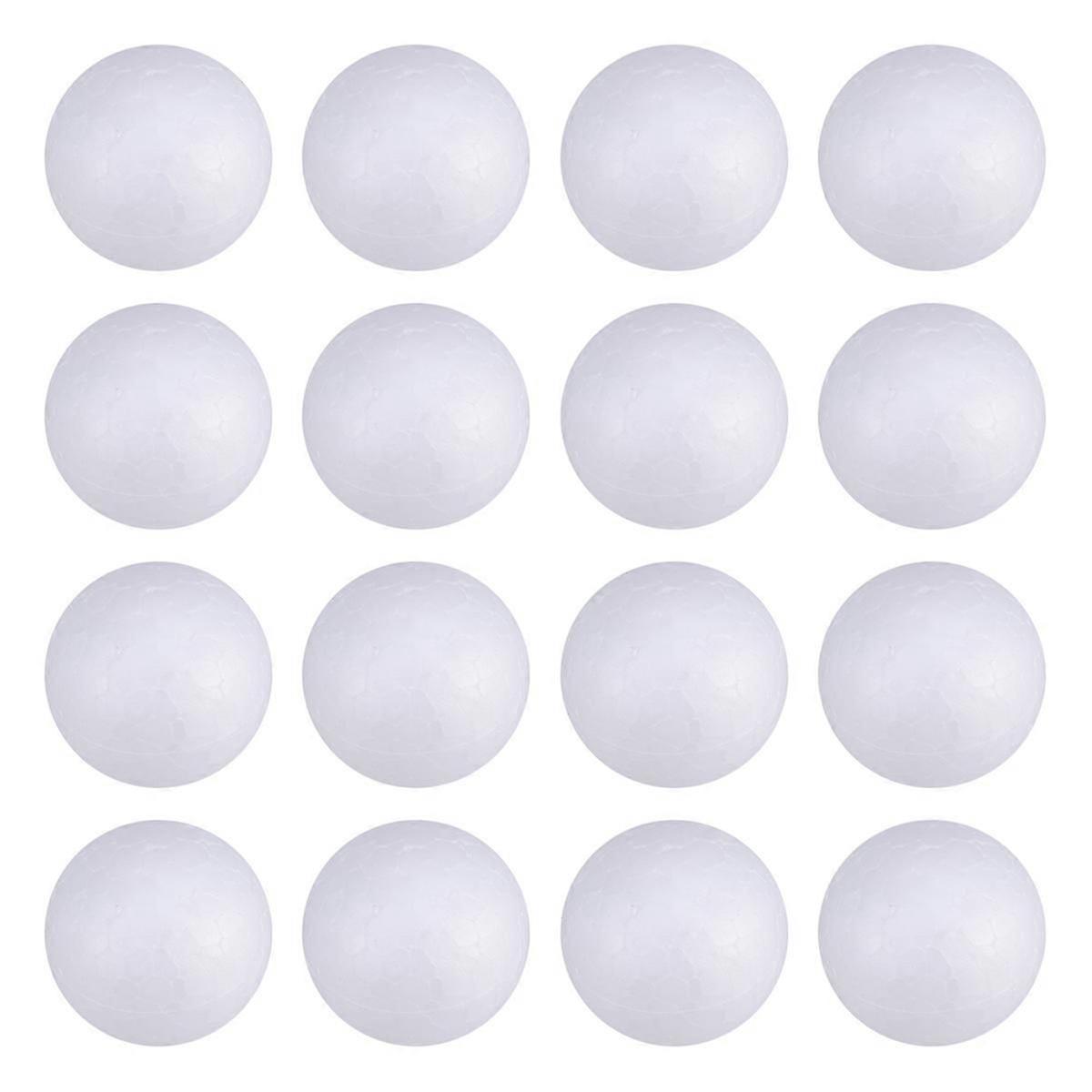 200Pcs White Polystyrene Balls Solid Round Spheres for DIY Decoration
