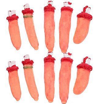 10pcs Faux Doigt Délicat Main Hanté Maison Prop Festival Cosplay Jouet Délicat