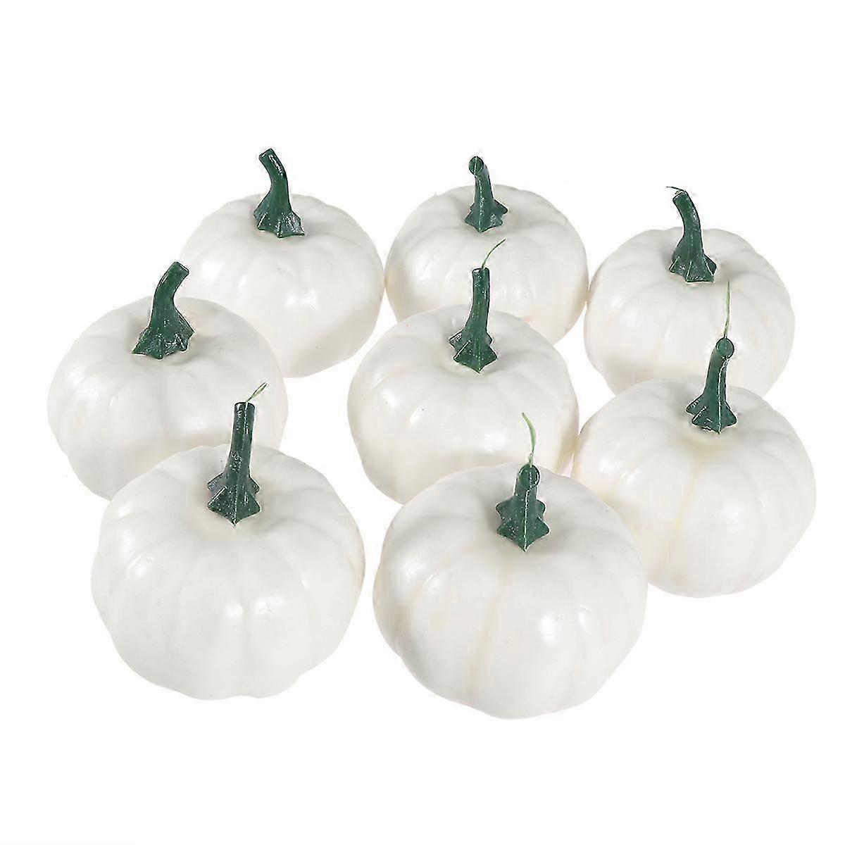 Simulation Pumpkin Mold White Artificial Pumpkins for Decoration 16Pcs Fall Party