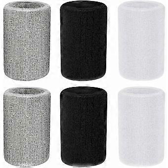 6 Pieces Wristbands Sports Wrist Sweatbands Athletic Wrist Bands Wrist Sweat