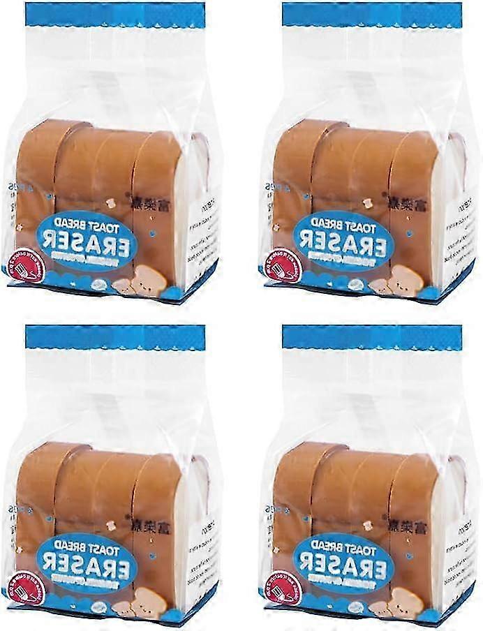 16PCS Cartoon Erasers Toast Bread Erasers Bread Shaped Eraser compatible with Students