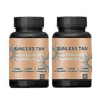 Natural Golden Glow Tanning Solution - 60 Caps Carotenoid Sunless Blend