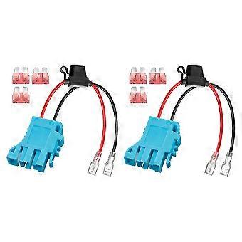 2 x 12 AWG johtosarjan liitin, yhteensopiva Peg-Perego 12 V SLA -akkukäyttöisten lastenvaunujen kanssa, QS