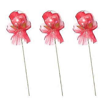 3pcs Rose Glow Ball Sticks, Luminous Flower Toys for Kids