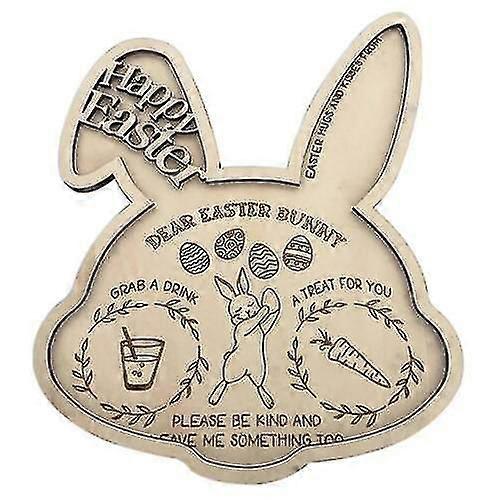 Easter Bunny Wooden Dinner Plate