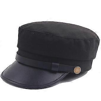 Unisex Baker Boy Peaked Cap With Brim Newsboy Beret Hat Cadet Military Hat