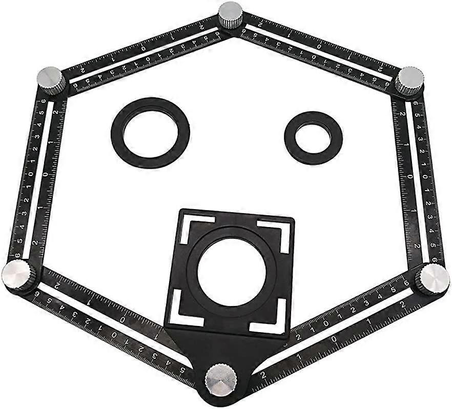 Multi-Angle Measuring Ruler Universal Angularizer Template Tool Aluminium Alloy Angularizer