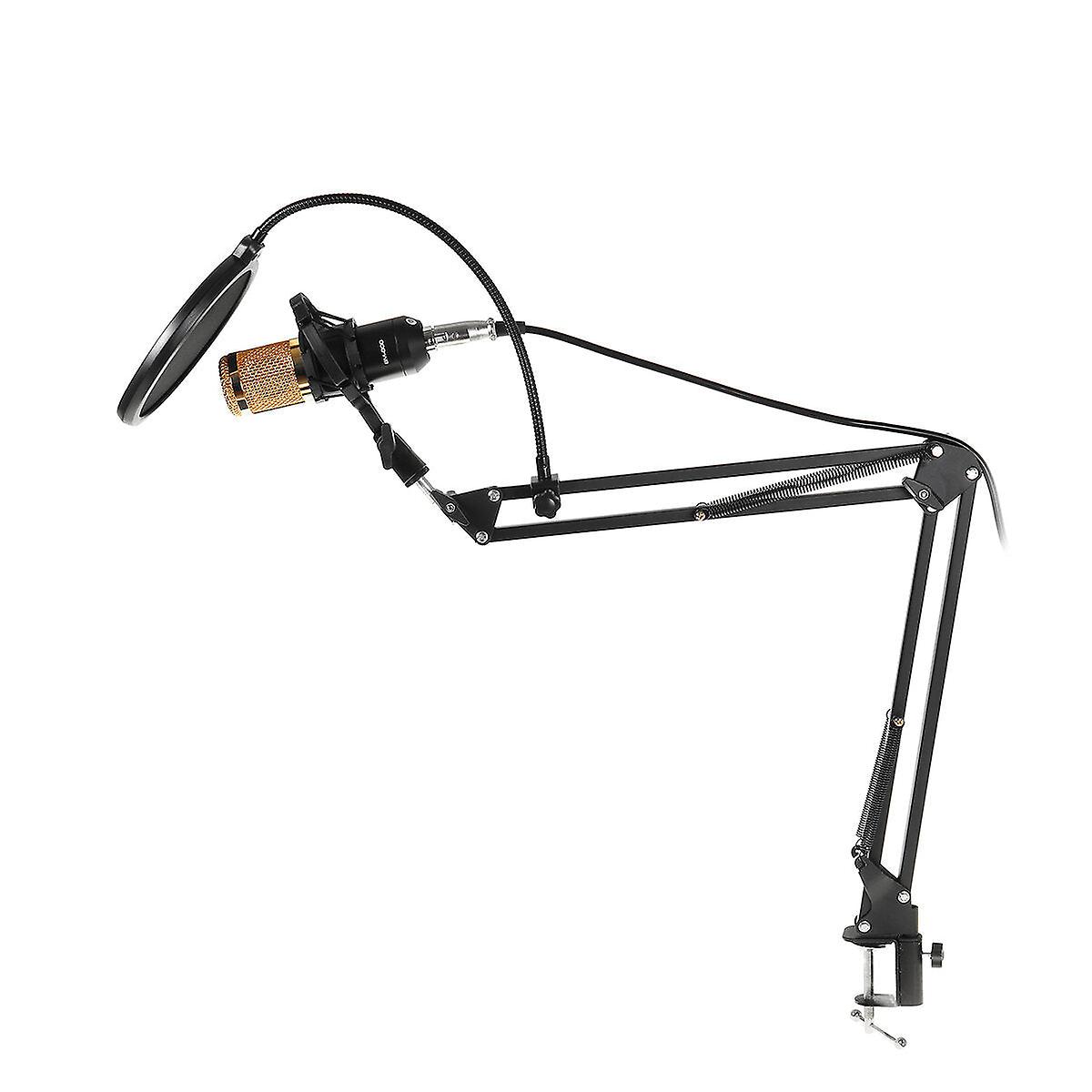 Condenser Microphone Kit 3.5mm Recording Mic Tripod Stand Set For Computer Pc Karaoke Chat Skype Youtube Games