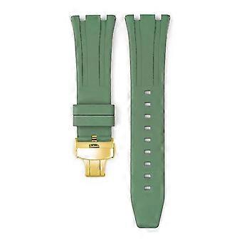 Voor Audemars Piguet Oak 15500/15400/26331 Sluiting Band 26mm Militair Groen